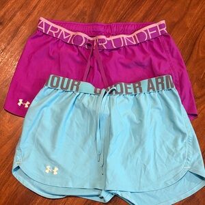 Bundle of Under Armour Women's Purple and Blue Shorts
